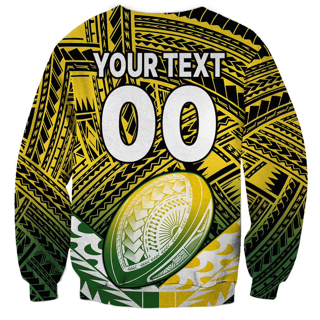 Custom Text And Number The Kuki's Cook Islands Rugby Sweatshirt Be Unique Vibe Black