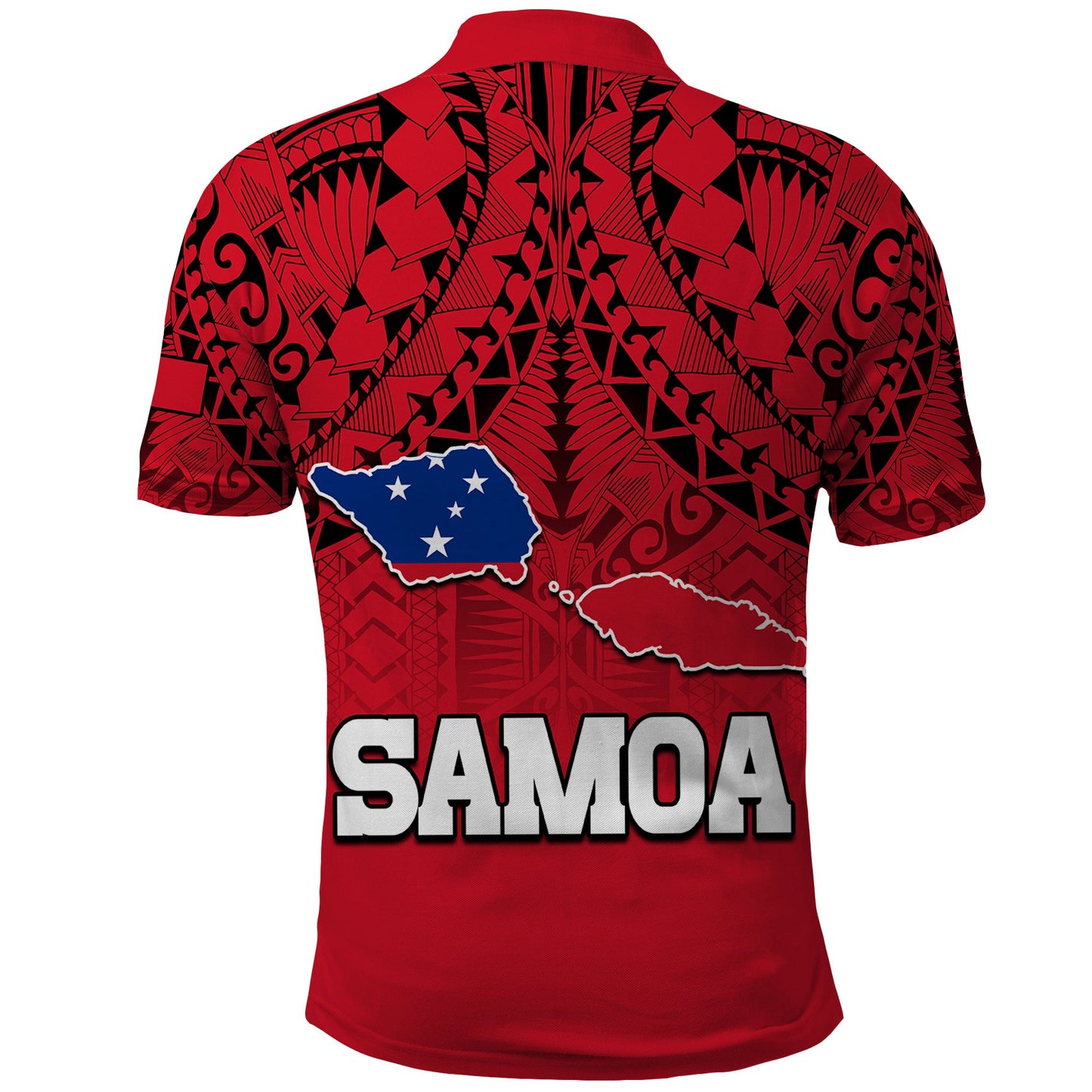 Polynesian Independent State of Samoa Red Polo Shirt