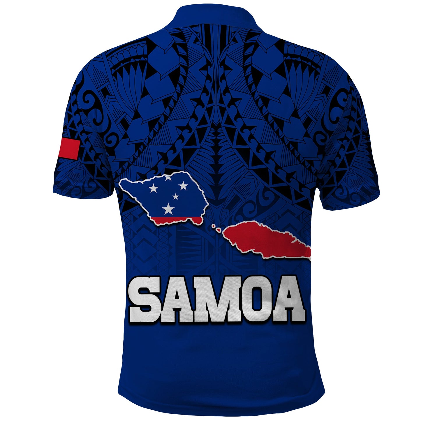 Polynesian Independent State of Samoa Blue Polo Shirt
