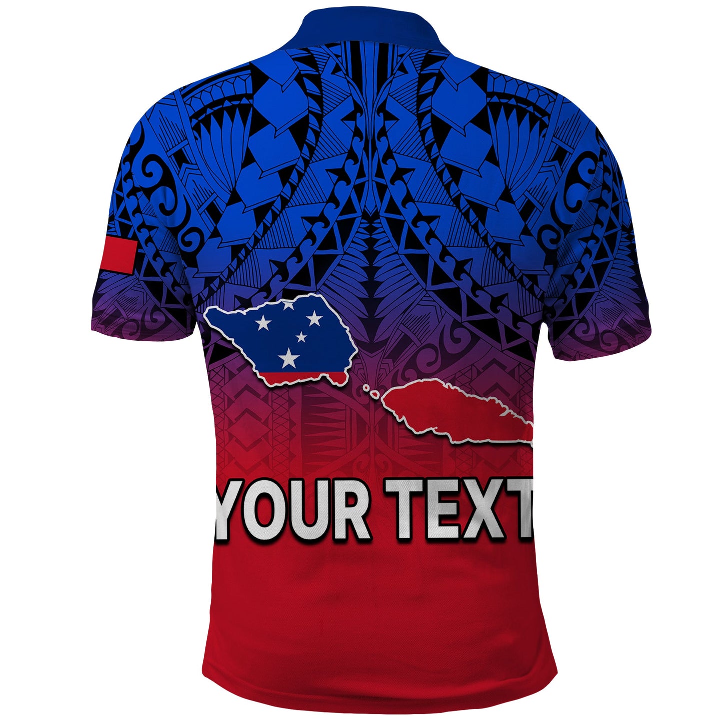 Custom Personalised Polynesian Independent State of Samoa Gradient Polo Shirt