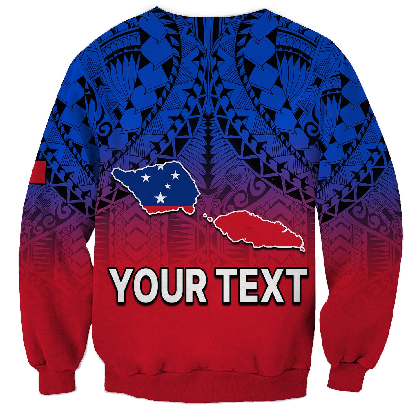 Custom Personalised Polynesian Independent State of Samoa Gradient Sweatshirt