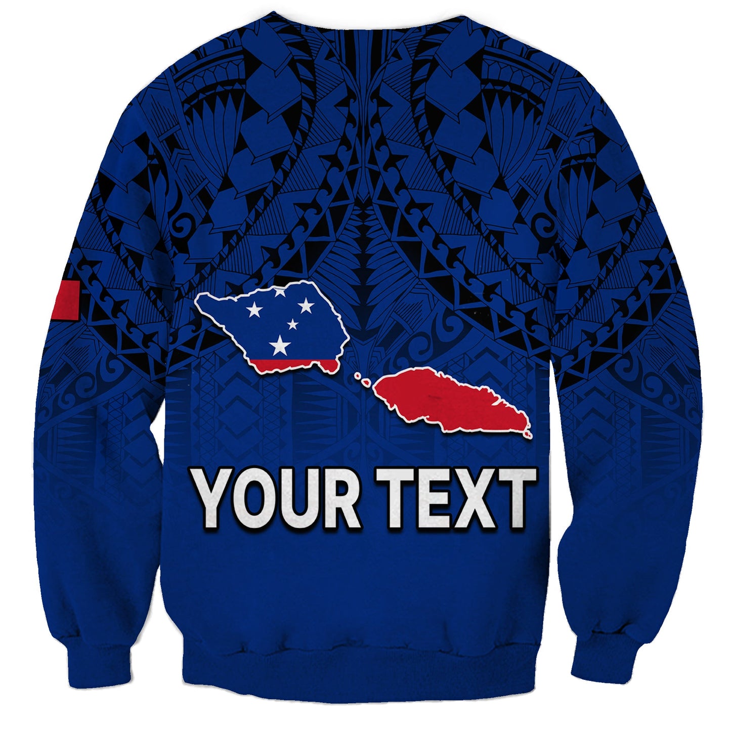 Custom Personalised Polynesian Independent State of Samoa Blue Sweatshirt