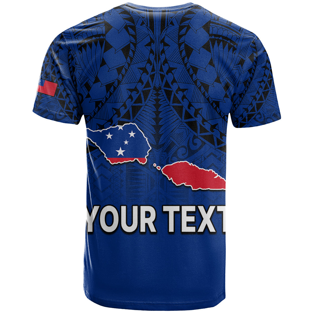 Custom Personalised Polynesian Independent State Of Samoa Blue T Shirt