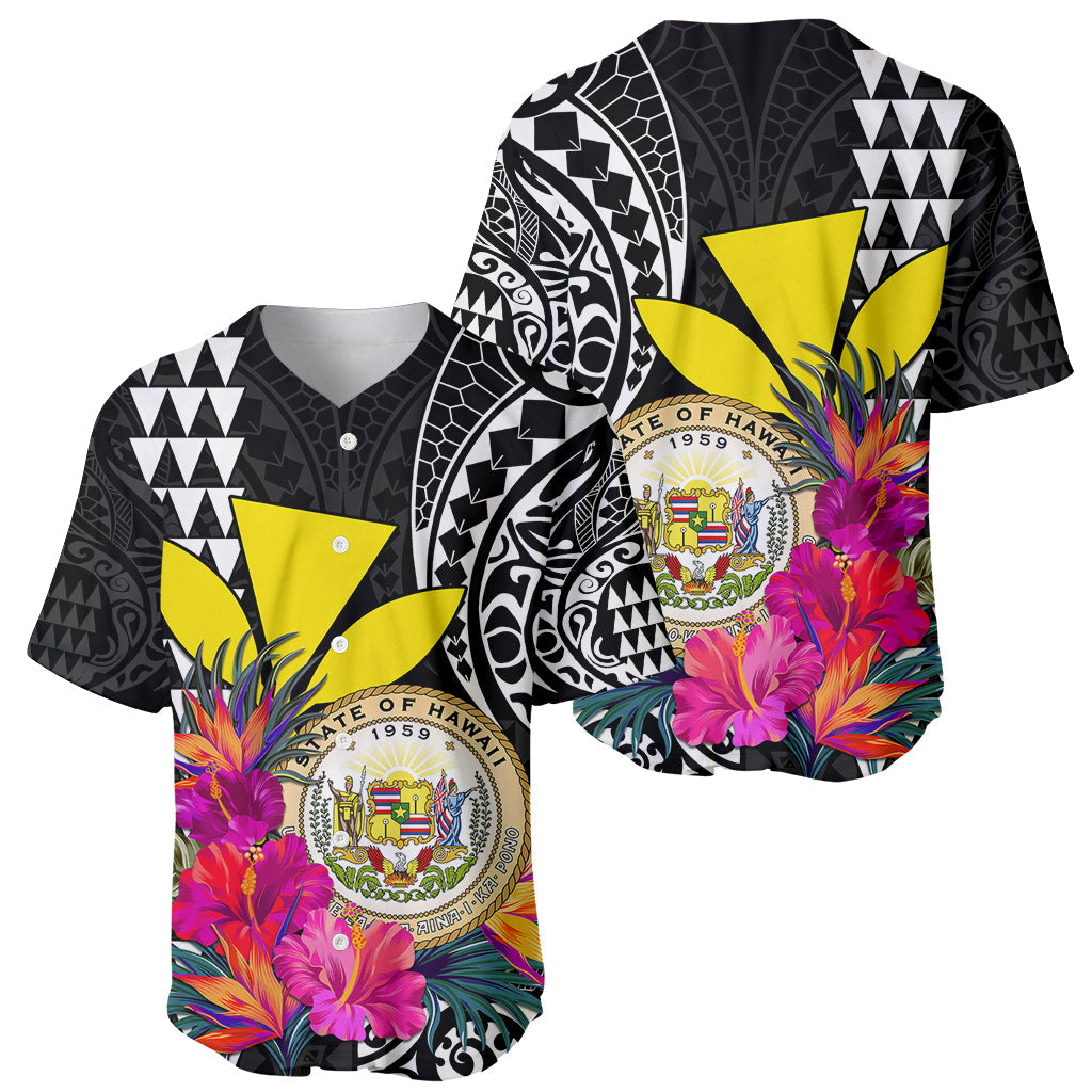 Kakau Tribal Hawaiian Kanaka Maoli Baseball Jersey
