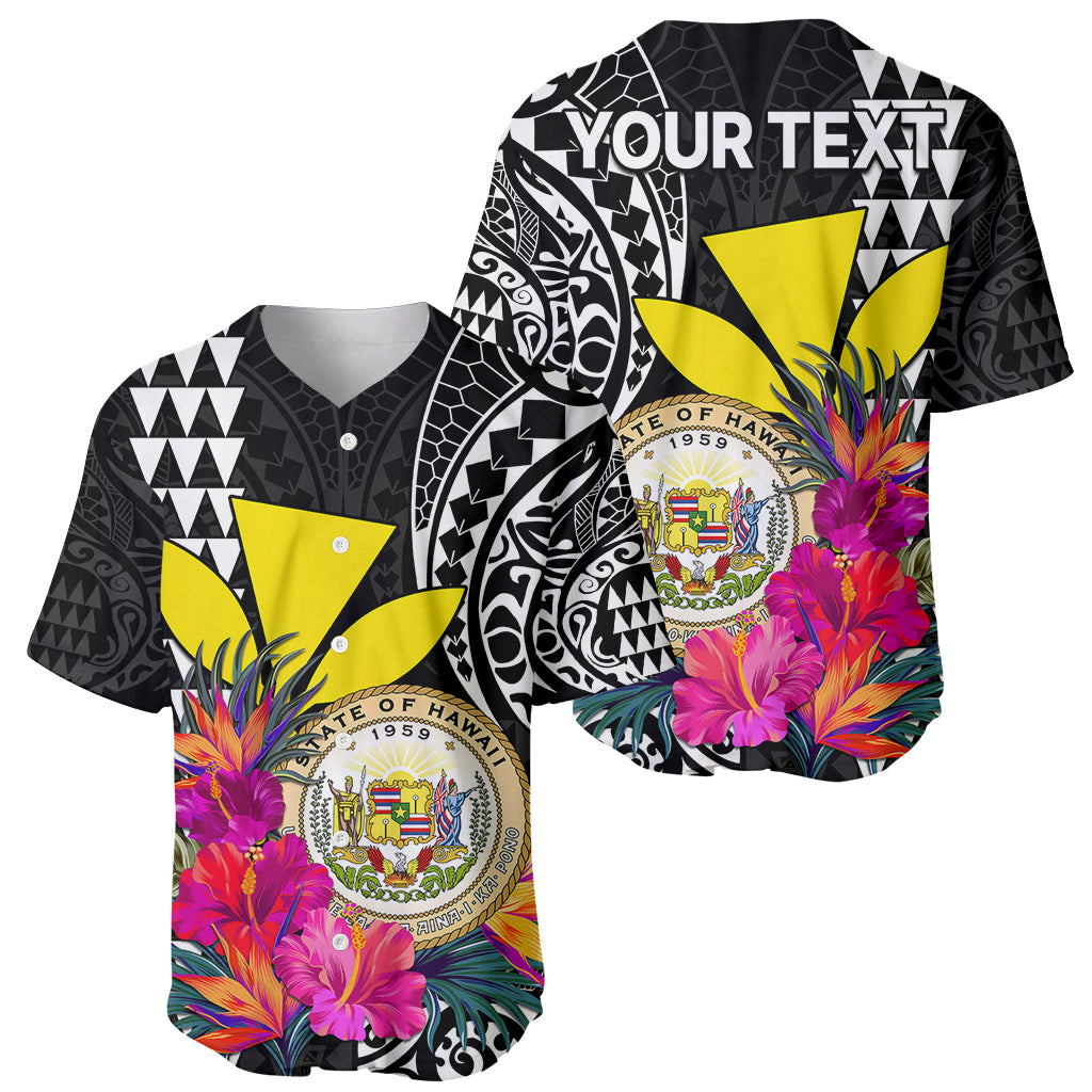 (Custom Personalised) Kakau Tribal Hawaiian Kanaka Maoli Baseball Jersey