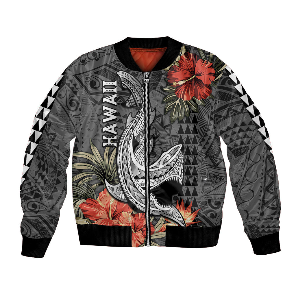 Hawaii Shark Tattoo Bomber Jacket Polynesian Vintage Vibes