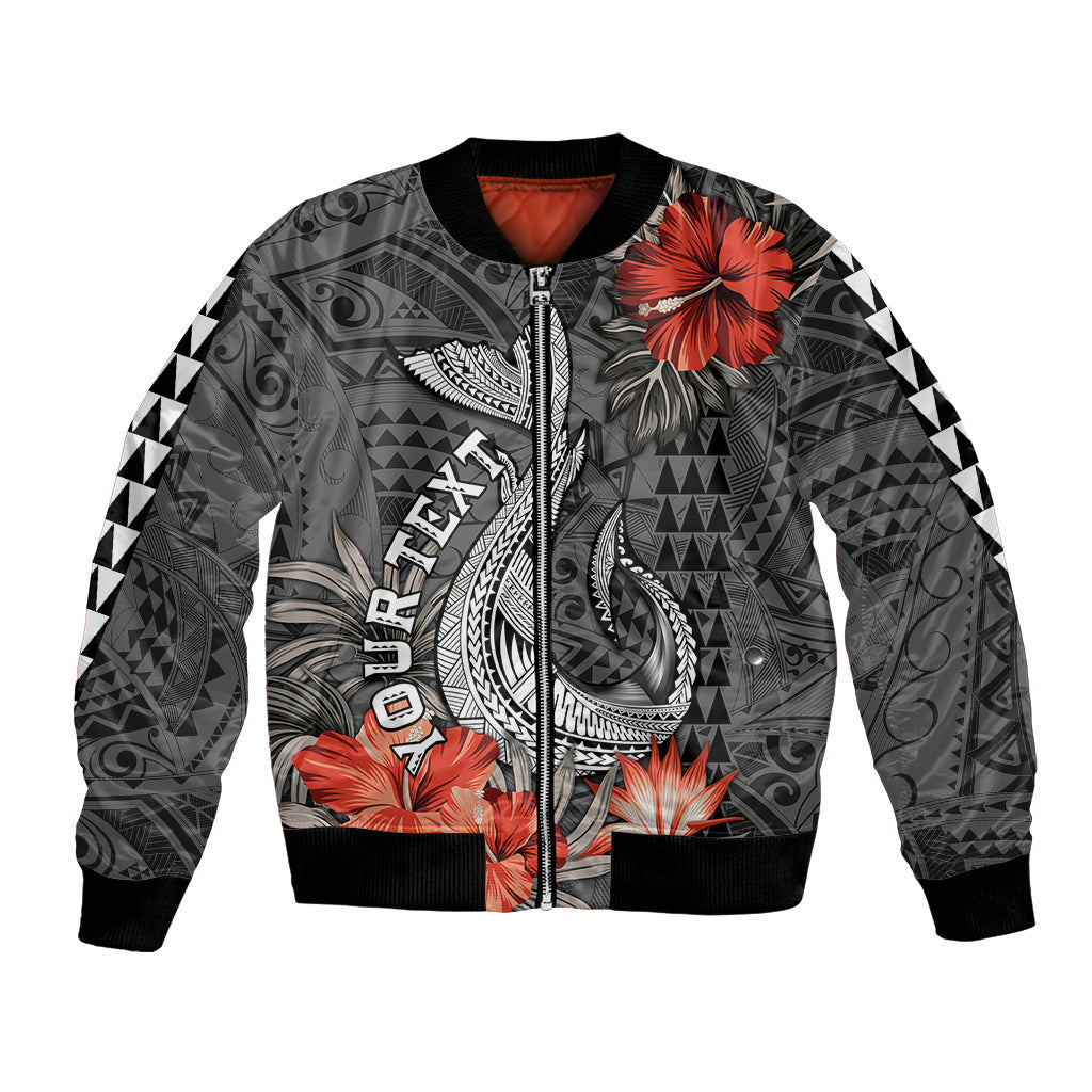 Personalised Hawaii Fish Hook Bomber Jacket Polynesian Vintage Vibes