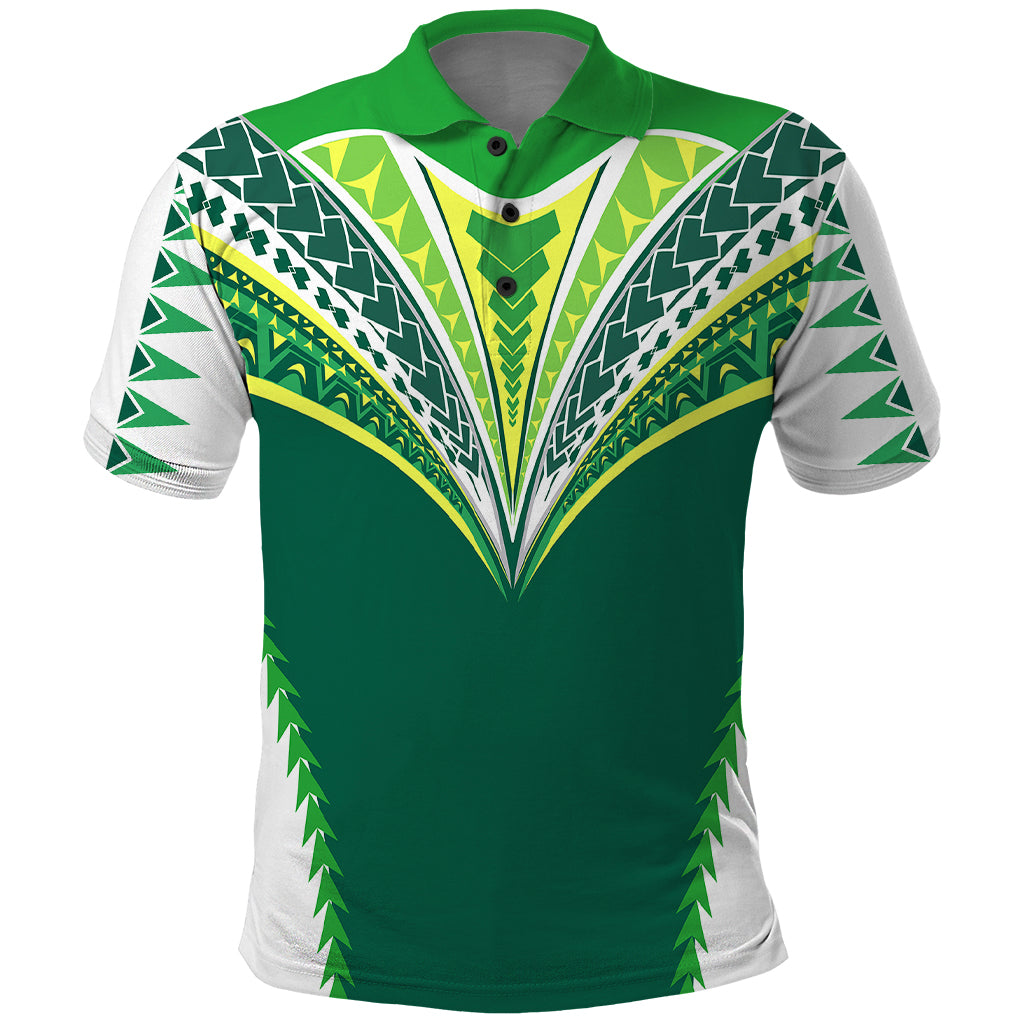 Personalised Polynesian Cook Islands Rugby Polo Shirt No1