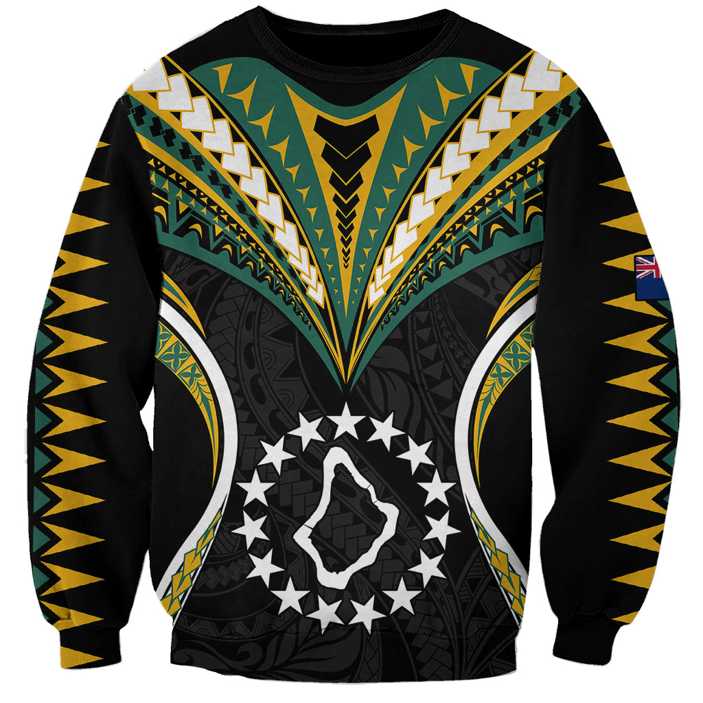 Polynesian Palmerston Island Sweatshirt Cook Islands Tribal Wave Style