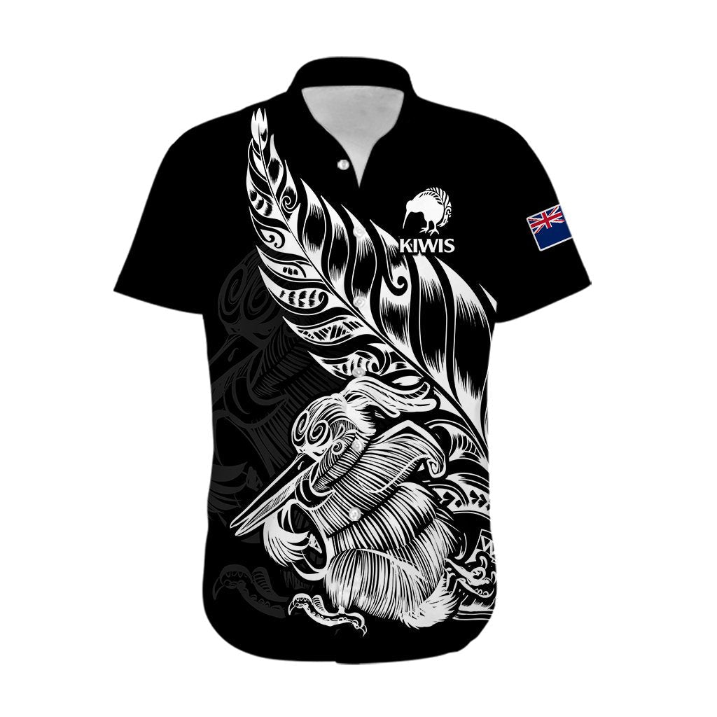 Custom Text And Number New Zealand Kiwi Rugby Hawaiian Shirt