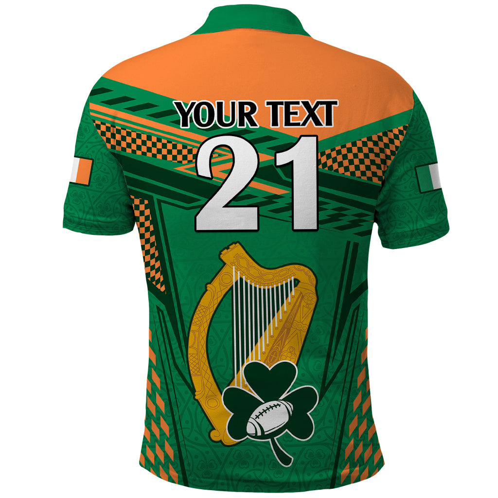 Custom Ireland Rugby Polo Shirt 2023 World Cup Shamrock Sporty Style