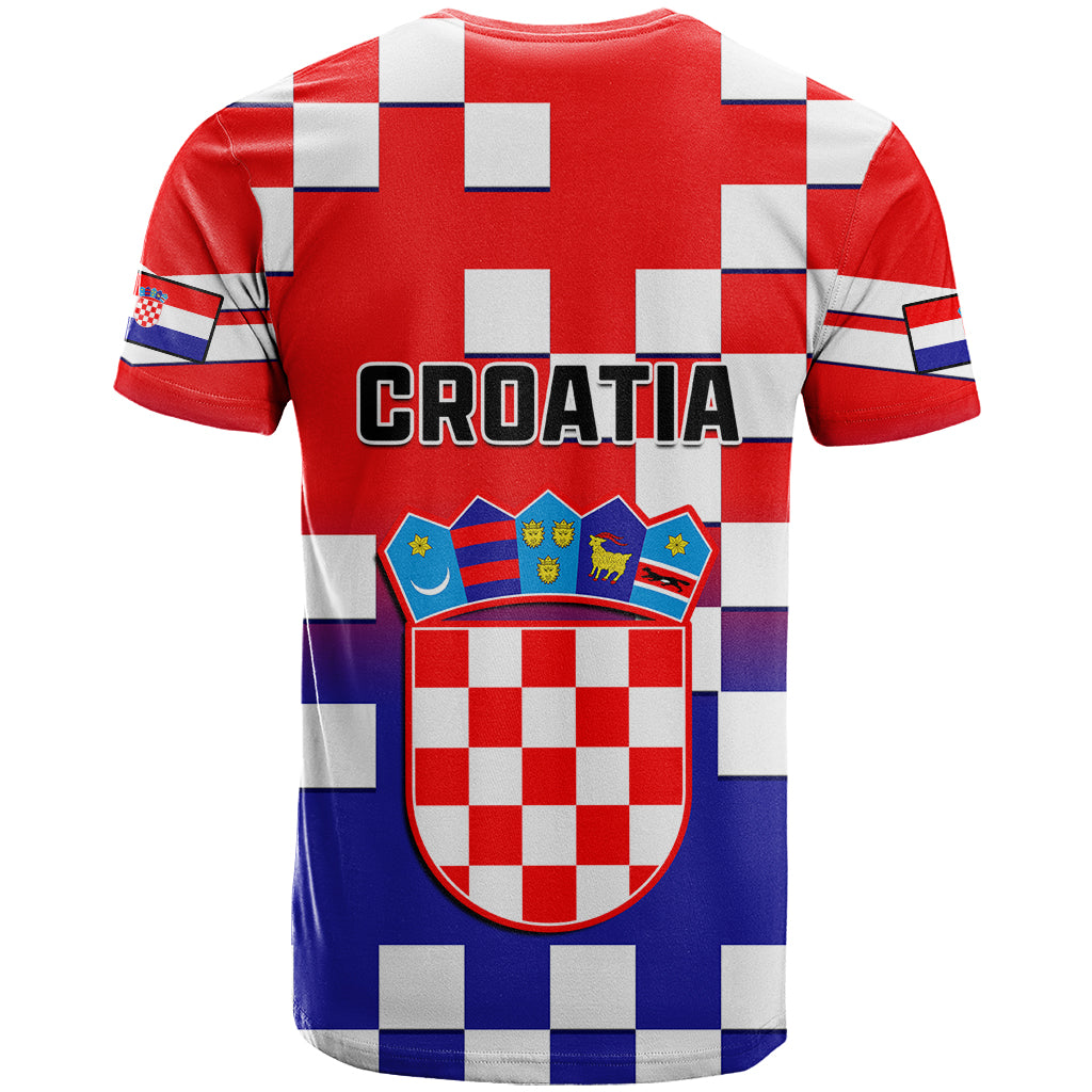 Croatia T Shirt Hrvatska Checkerboard Gradient Style