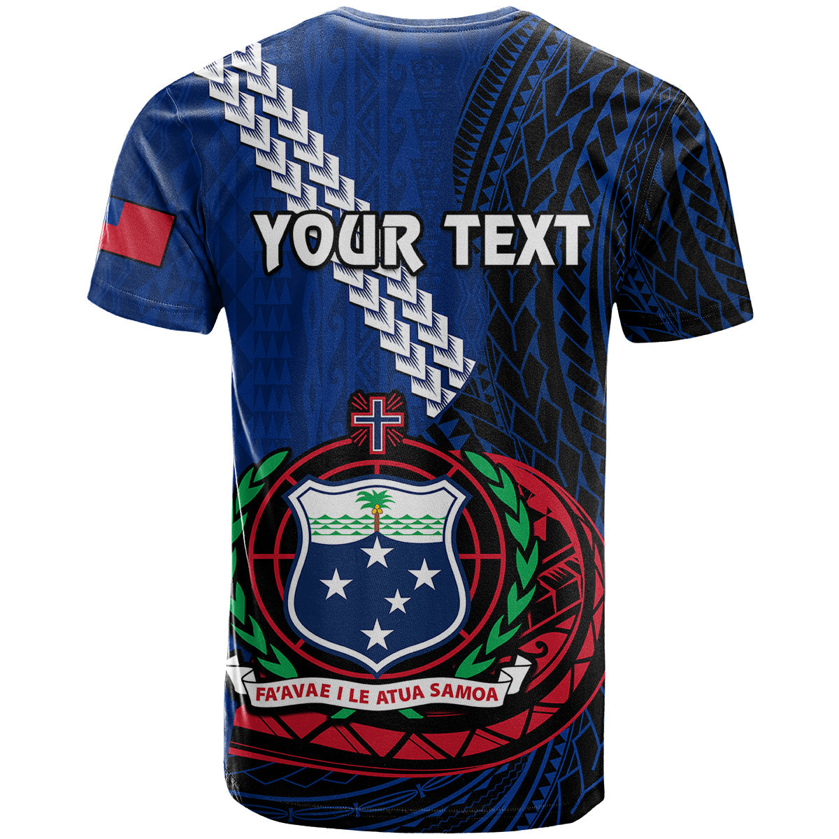 Custom Personalised Samoa T Shirt Happy Independence Day Samoan Blue Pattern