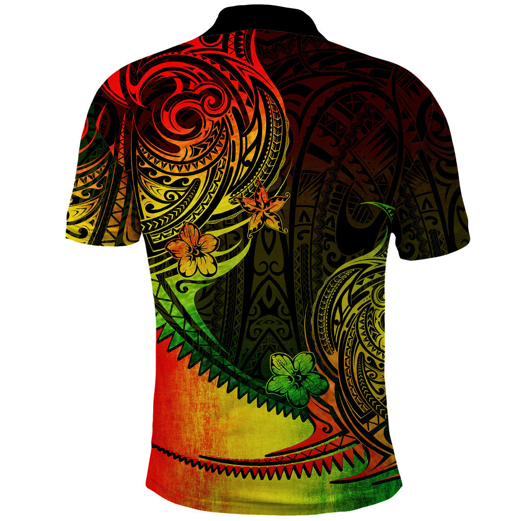 Personalised Polynesian Tribal Polo Shirt Unique Reggae