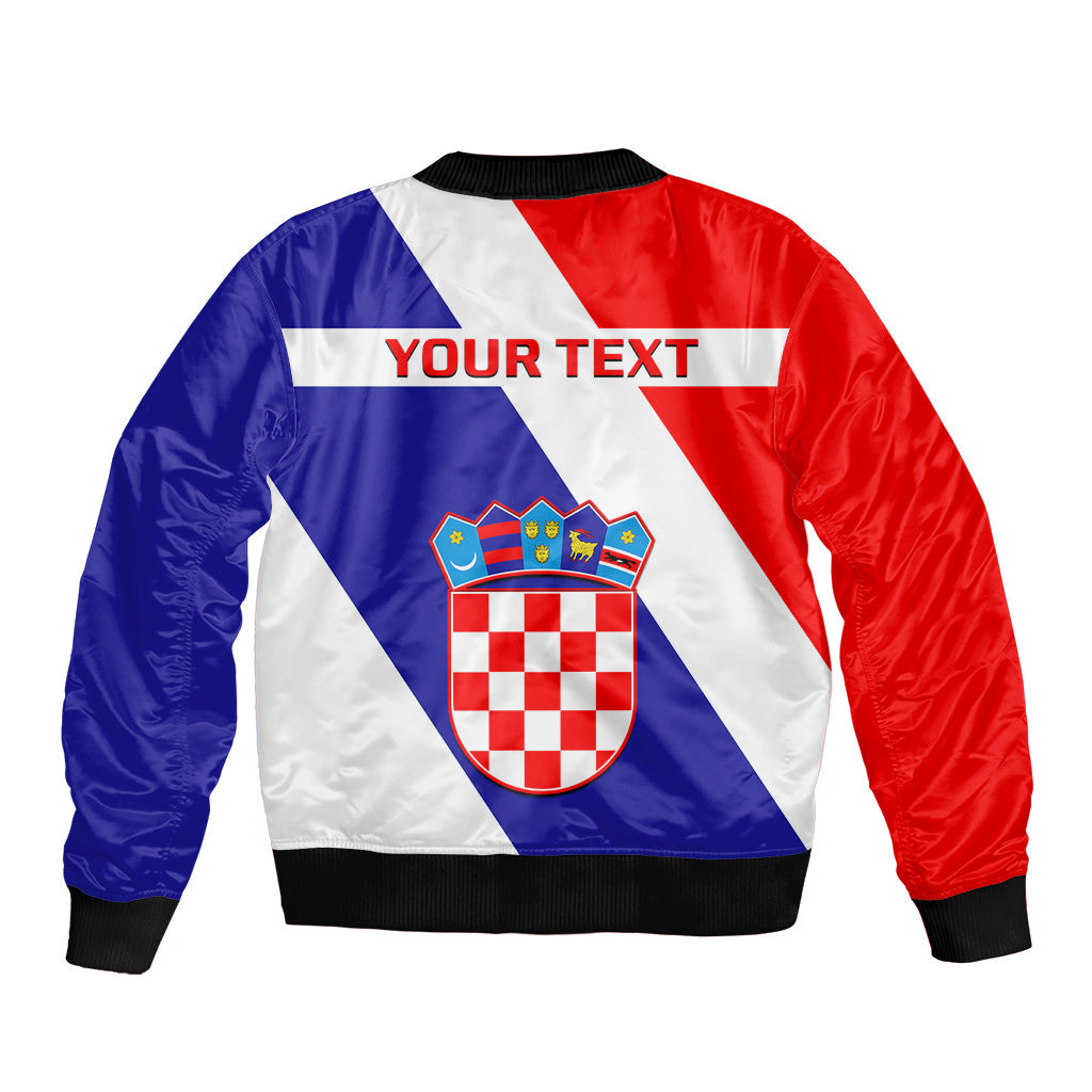 Personalised June 25 Croatia Bomber Jacket Independence Day Hrvatska Coat Of Arms 32Nd Anniversary