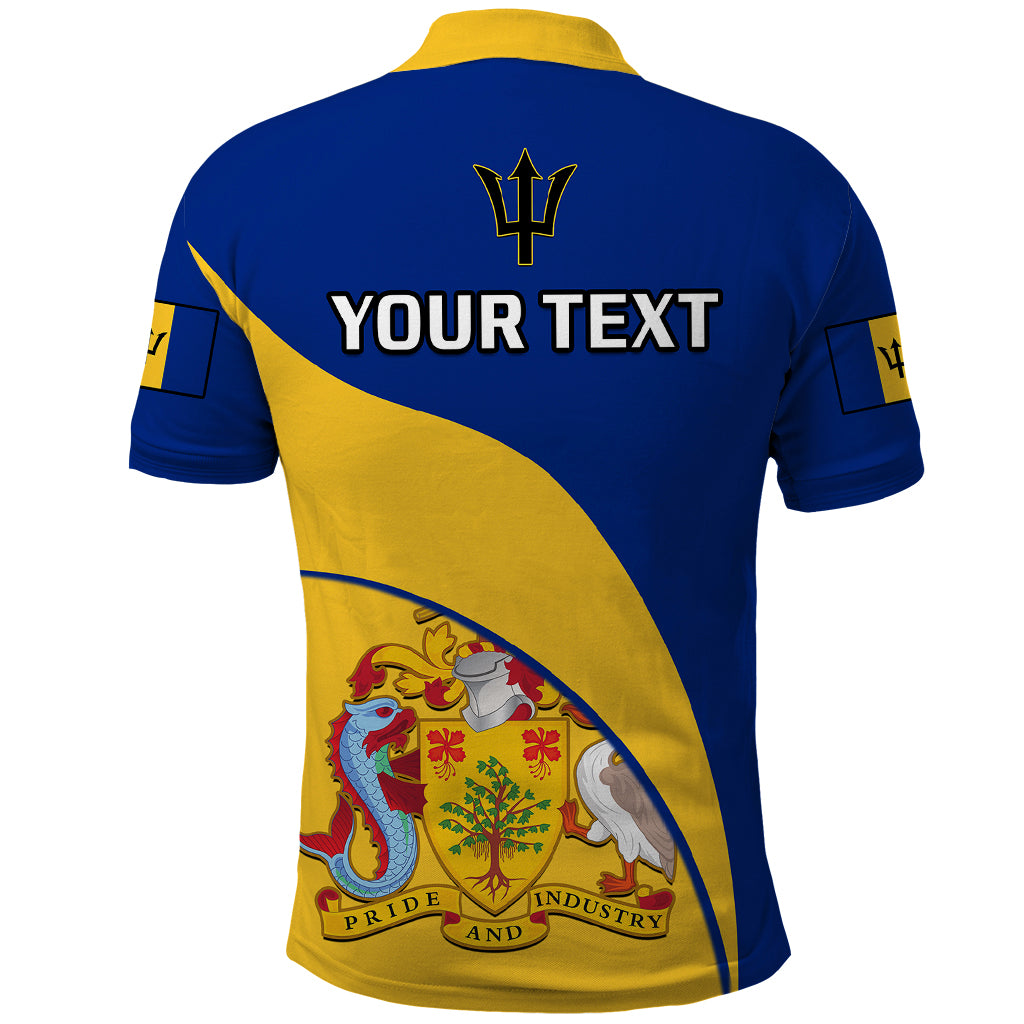 Custom Barbados Polo Shirt Barbadian Coat Of Arms
