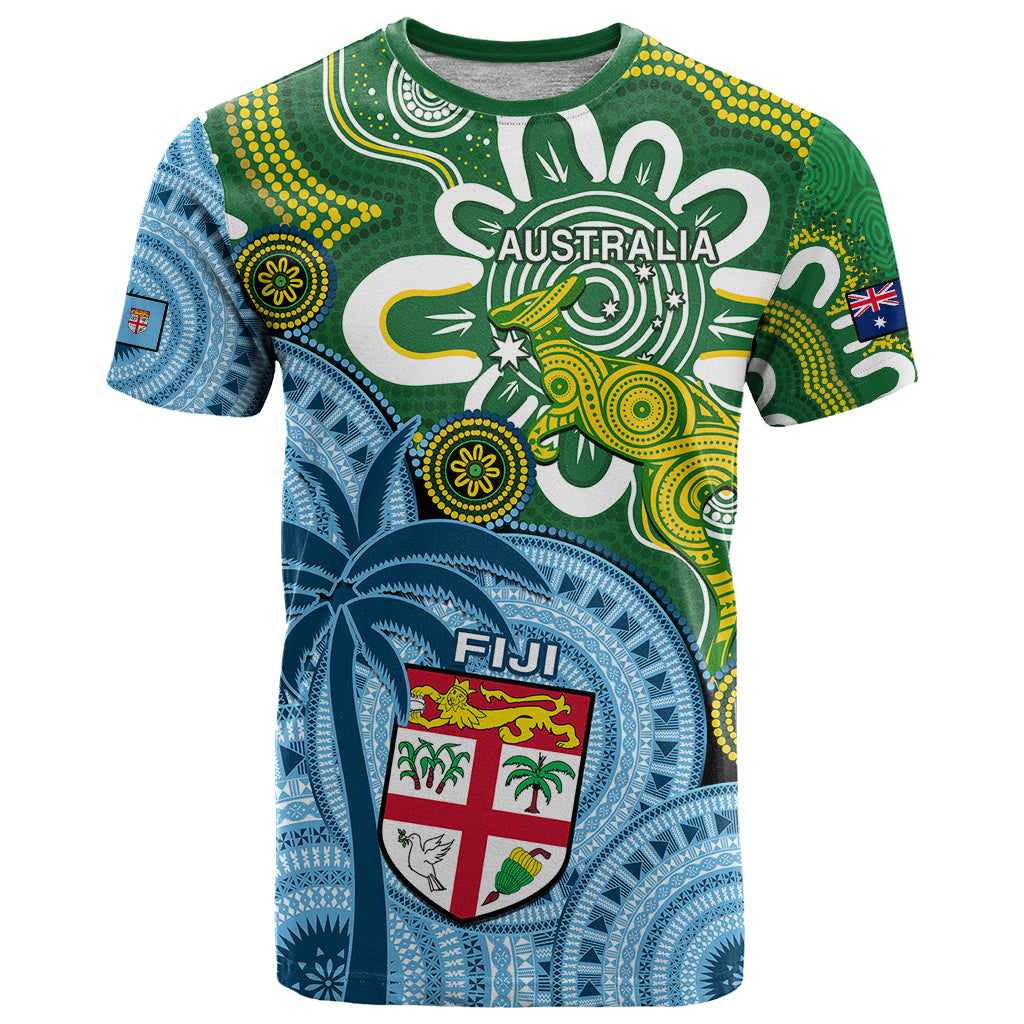Australia And Fiji T Shirt Aboriginal Mix Fijian Tapa Unique Style