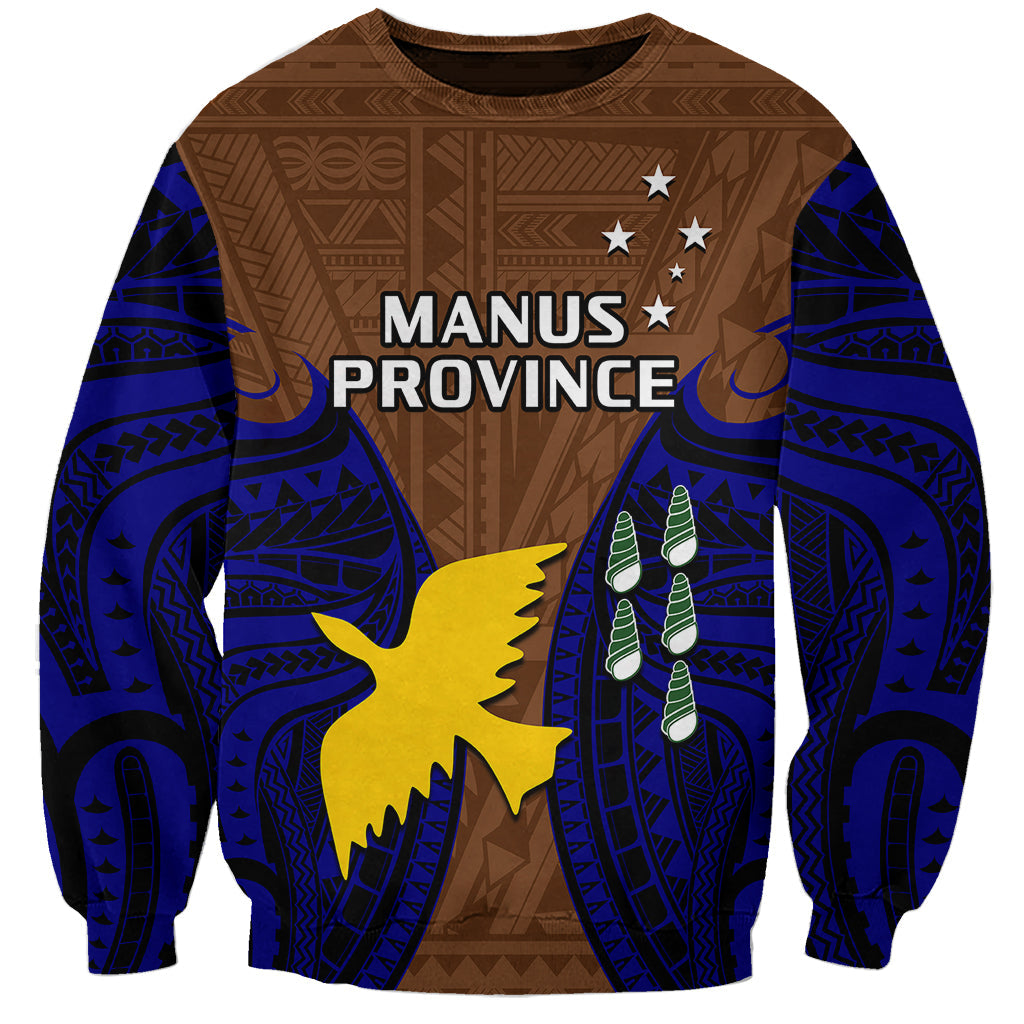 Papua New Guinea Sweatshirt Manus Province Mix Coat Of Arms Polynesian Art