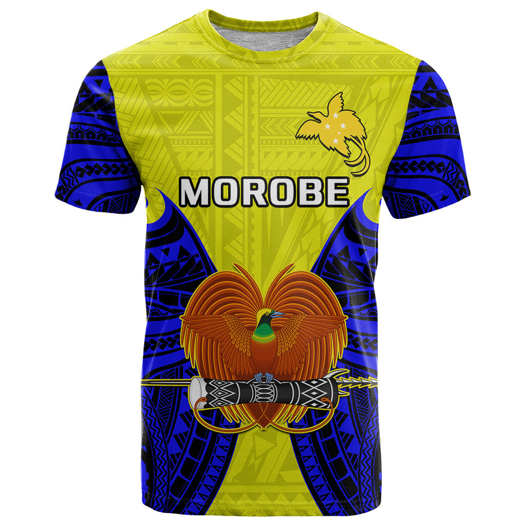 Papua New Guinea T Shirt Morobe Province Mix Coat Of Arms Polynesian Art