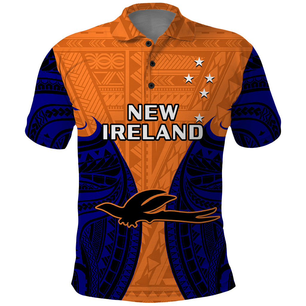 Papua New Guinea Polo Shirt New Ireland Province Mix Coat Of Arms Polynesian Art