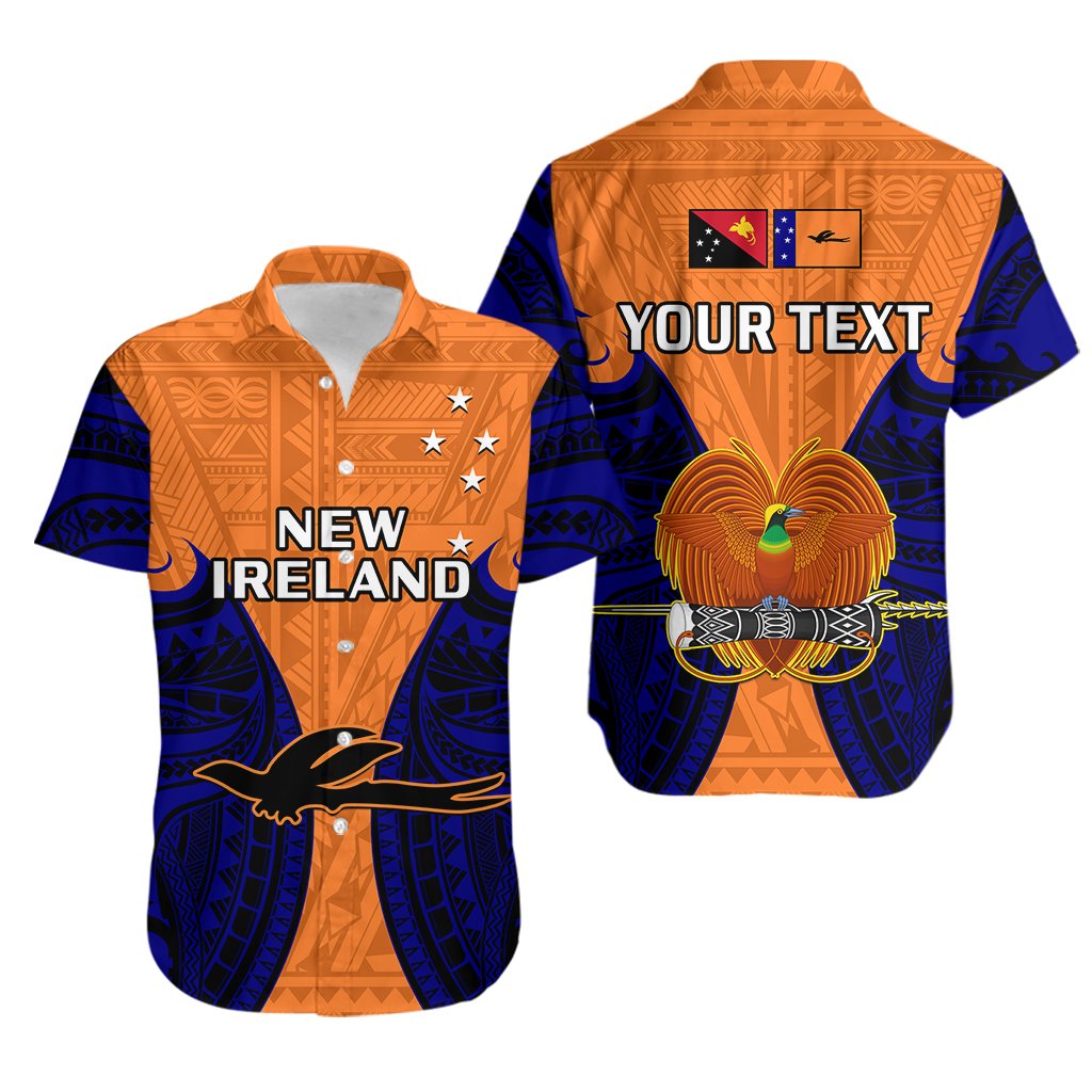 Custom Personalised Papua New Guinea Hawaiian Shirt New Ireland Province Mix Coat Of Arms Polynesian Art