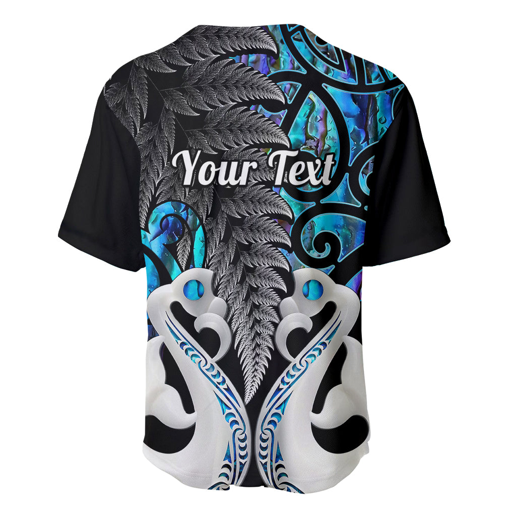 Personalised New Zealand Baseball Jersey Te Manaia Mangopare Maori And Fern Blue Style