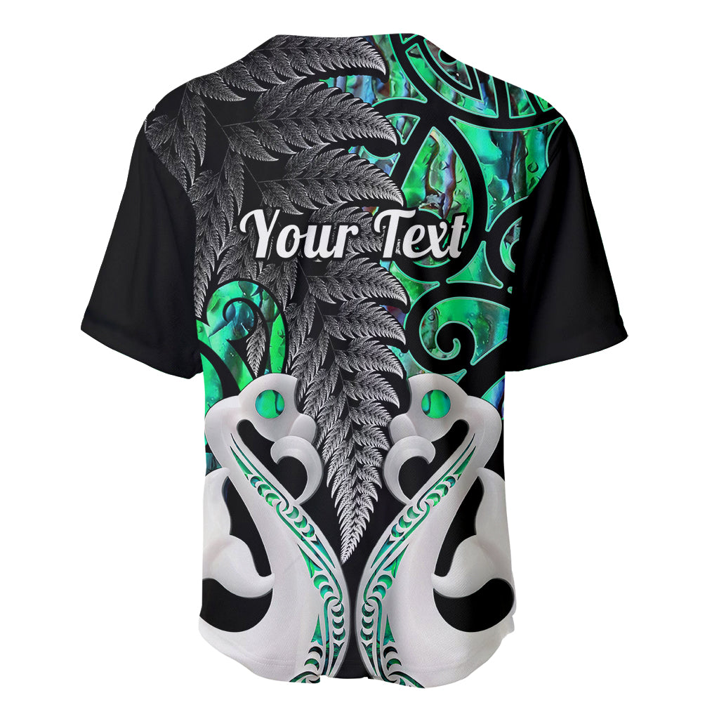 Personalised New Zealand Baseball Jersey Te Manaia Mangopare Maori And Fern Green Style
