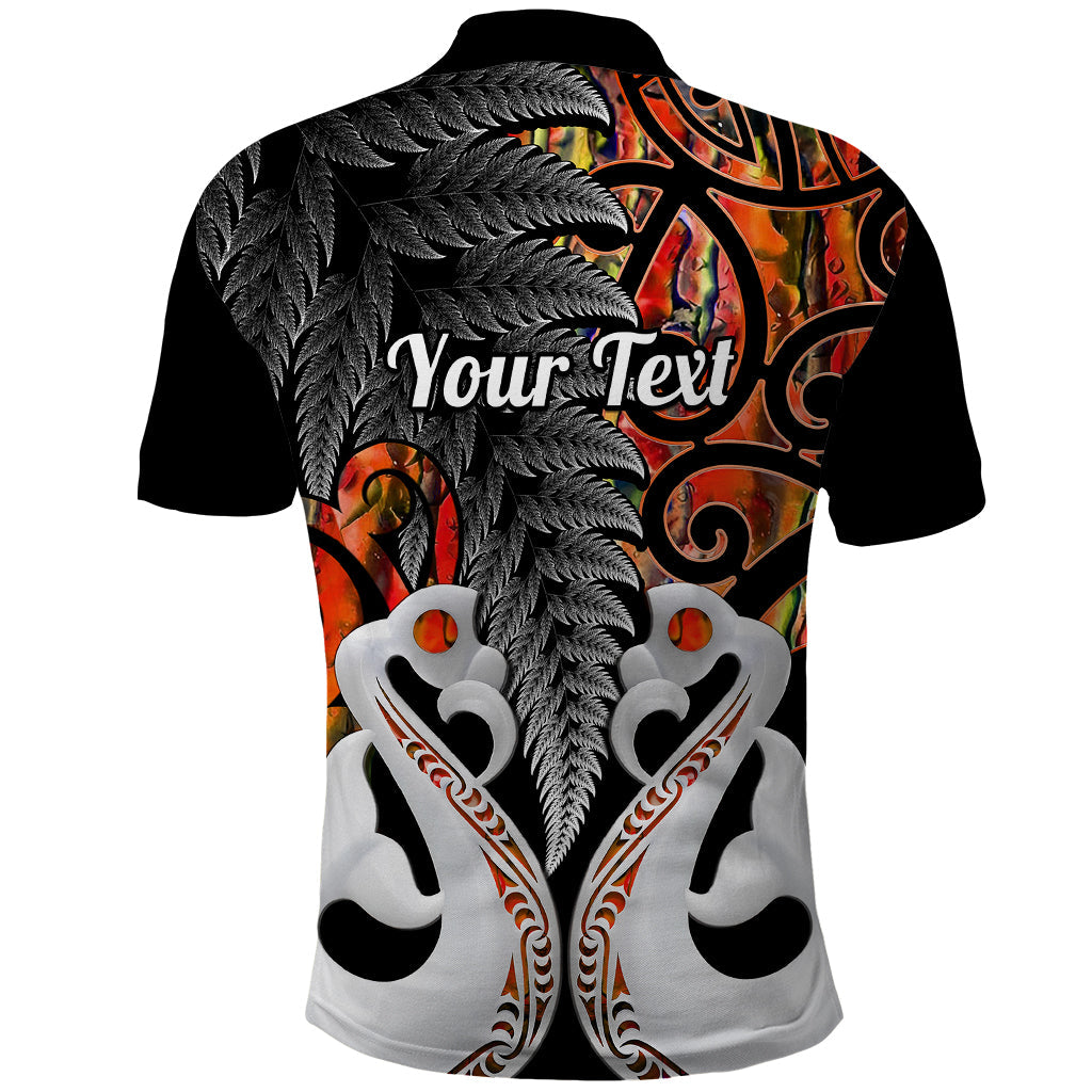Personalised New Zealand Polo Shirt Te Manaia Mangopare Maori And Fern Orange Style