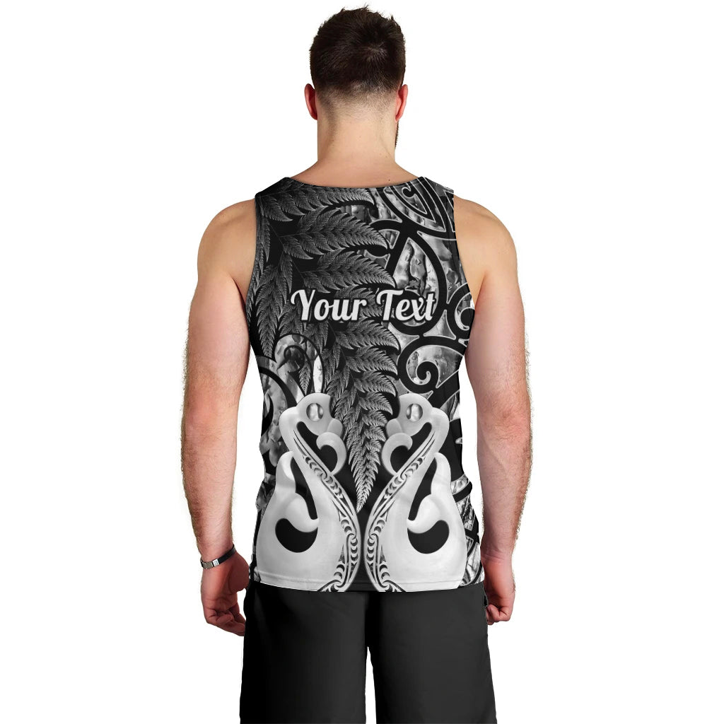 Personalised New Zealand Men Tank Top Te Manaia Mangopare Maori And Fern Black Style