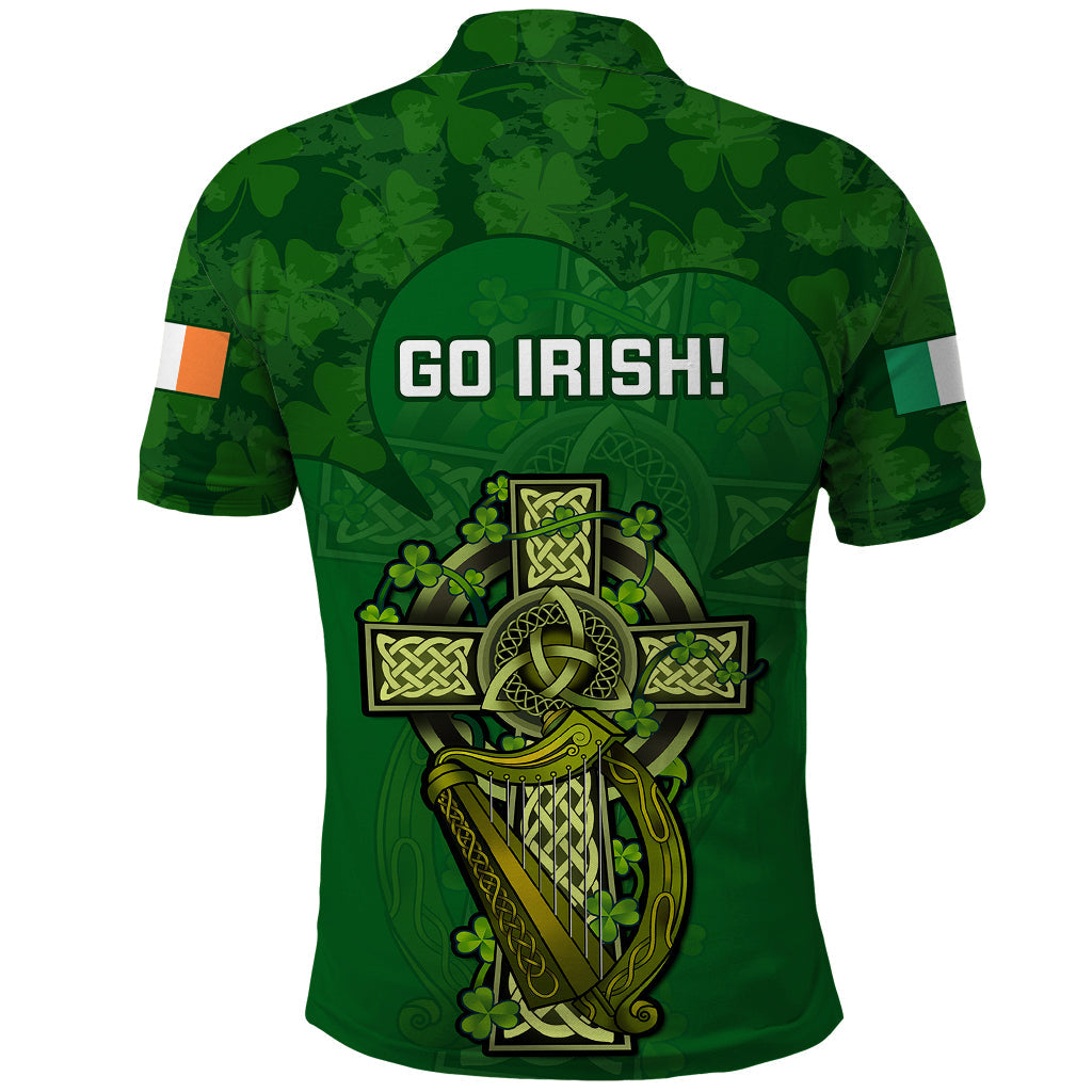 Ireland Rugby Polo Shirt 2023 Word Cup Celtic Cross Go Champions Irish