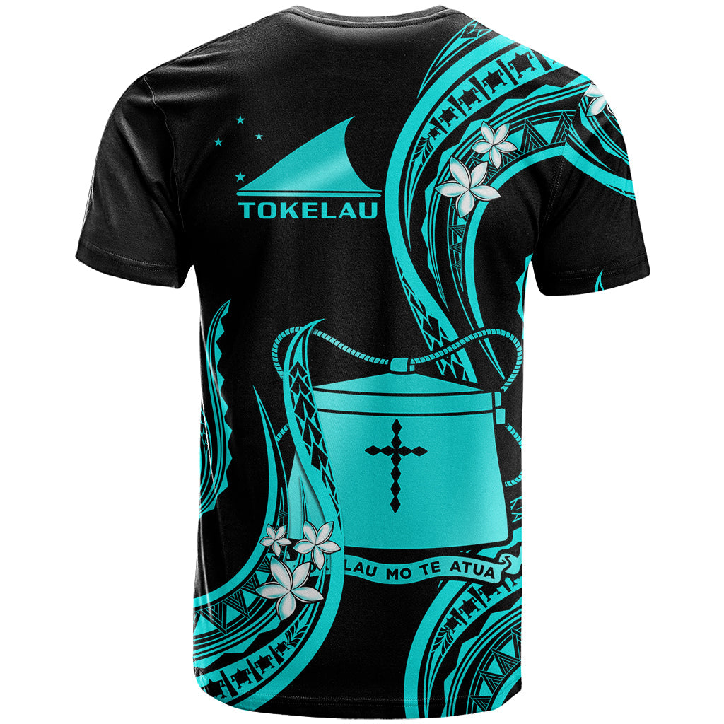 Tokelau T Shirt Tokelauan Tatau With Badge Light Turquoise