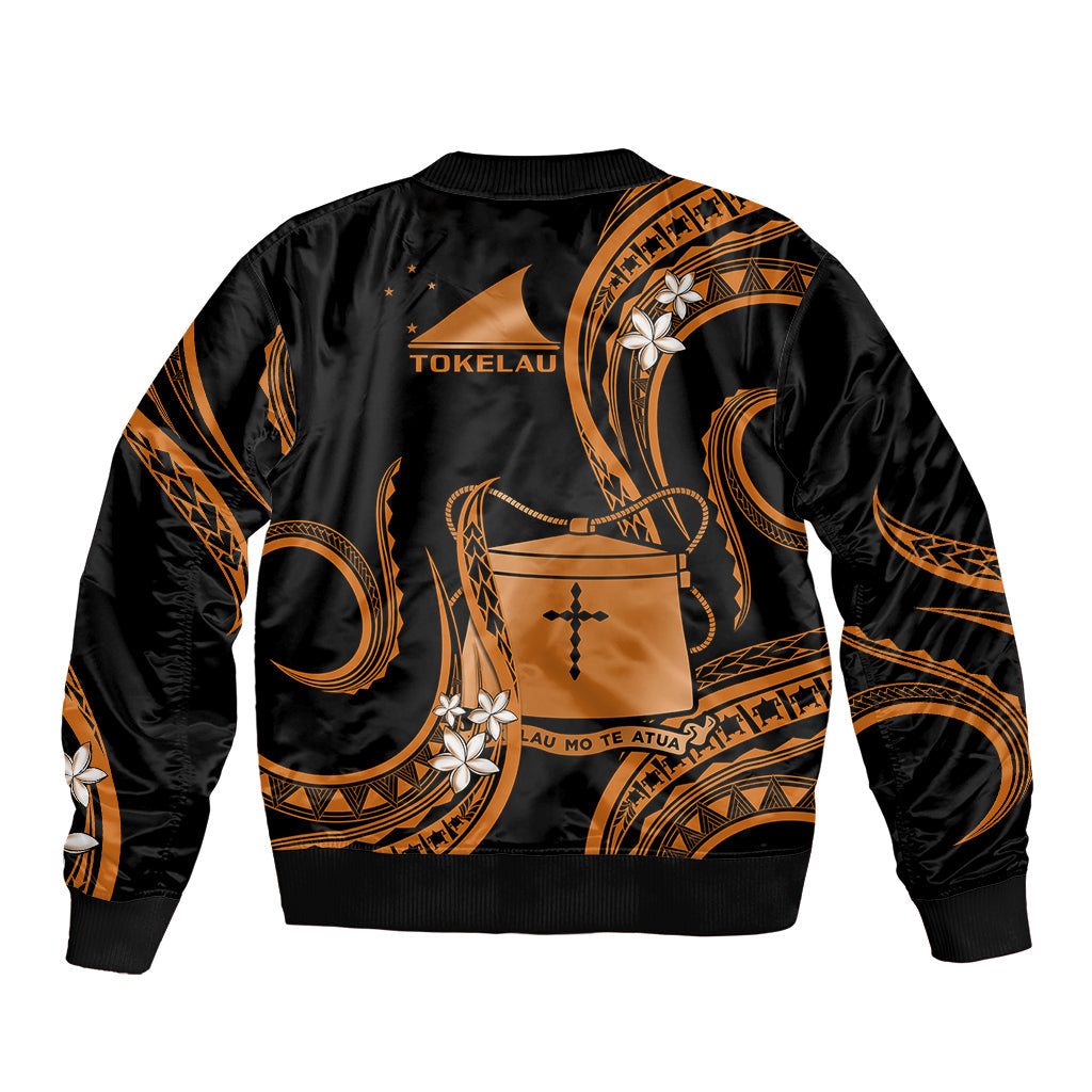 Tokelau Bomber Jacket Tokelauan Tatau With Badge Gold