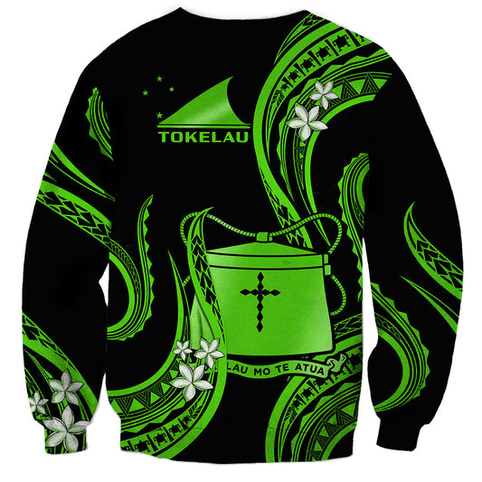 Tokelau Sweatshirt Tokelauan Tatau With Badge Green