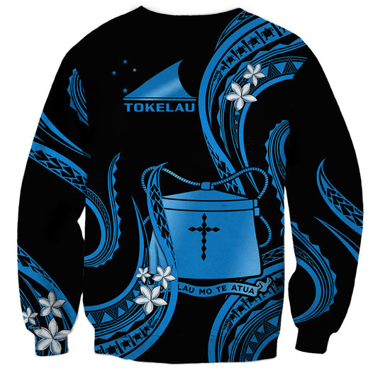 Tokelau Sweatshirt Tokelauan Tatau With Badge Blue