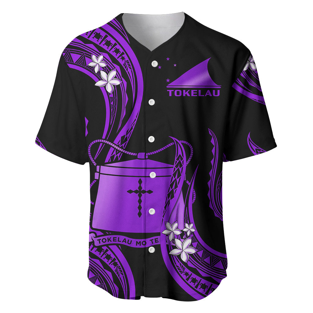 Tokelau Baseball Jersey Tokelauan Tatau With Badge Purple