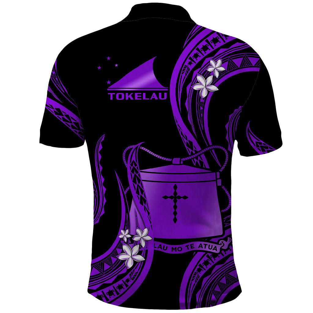 Tokelau Polo Shirt Tokelauan Tatau With Badge Purple