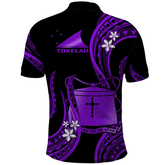 Tokelau Polo Shirt Tokelauan Tatau With Badge Purple