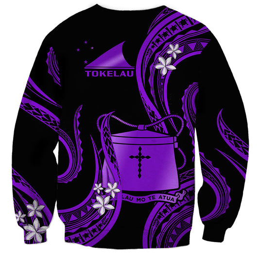 Tokelau Sweatshirt Tokelauan Tatau With Badge Purple