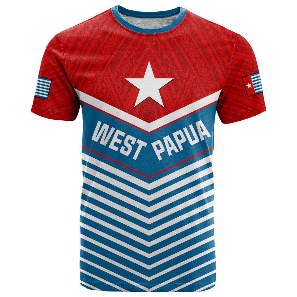 West Papua T Shirt Coat Of Arms And Morning Star Flag