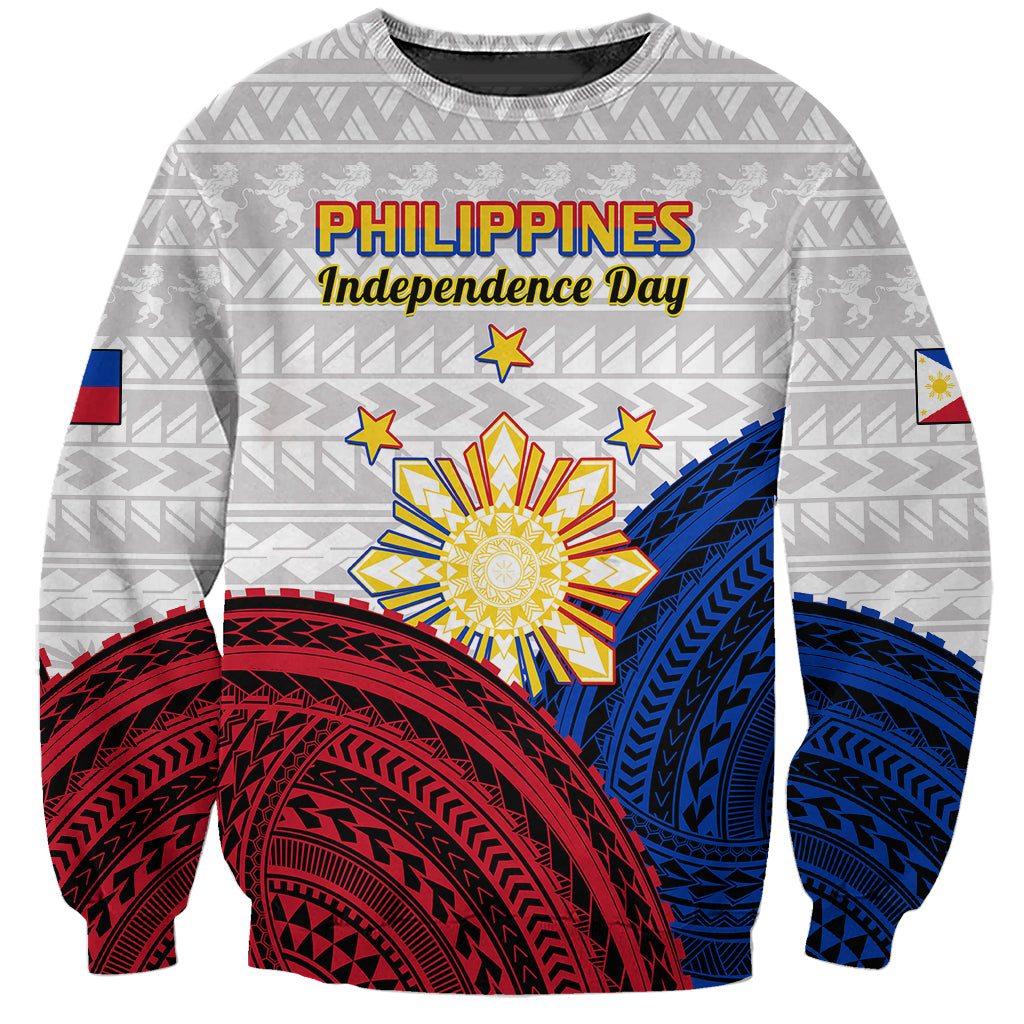 Philippines Independence Day Sweatshirt Proud To Be Filipino Polynesian Pattern