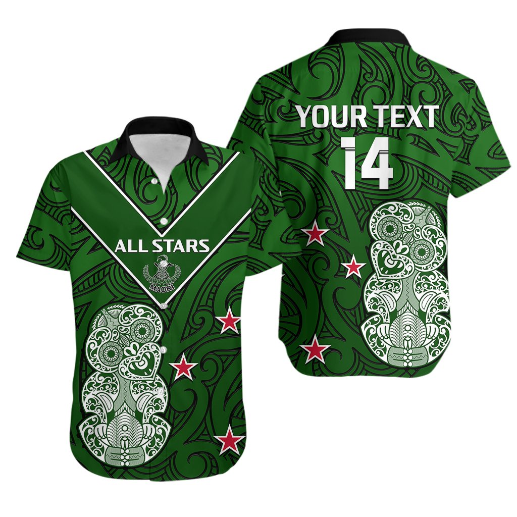 Custom Text And Number Aotearoa Rugby Hawaiian Shirt All Stars New Zealand Tiki Maori