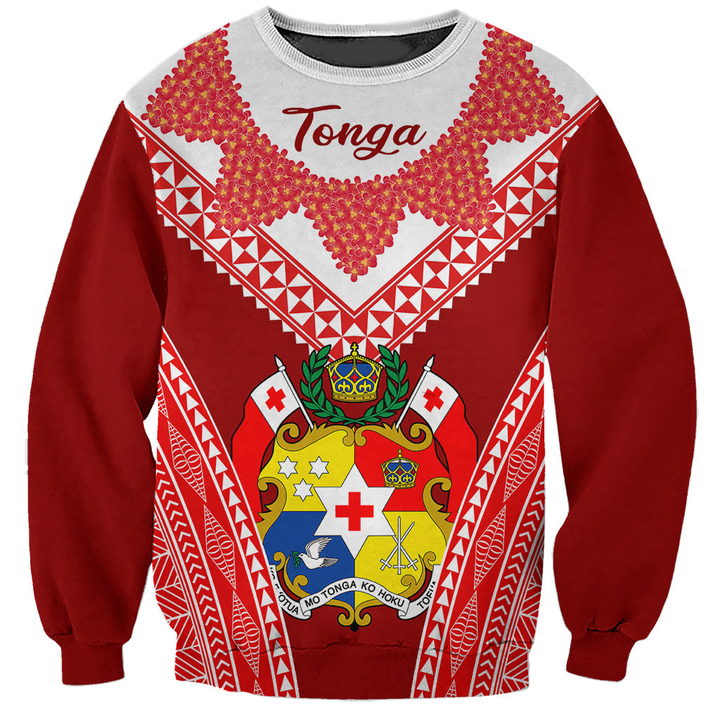 Tonga Heilala Flowers Sweatshirt Tongan Ngatu White Special Verison
