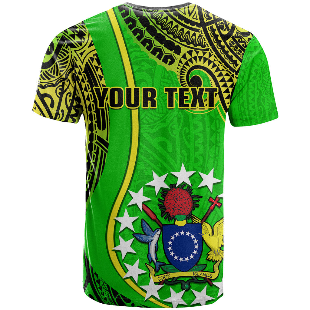Personalised Cook Islands T Shirt Mangaia Gospel Day Green Version