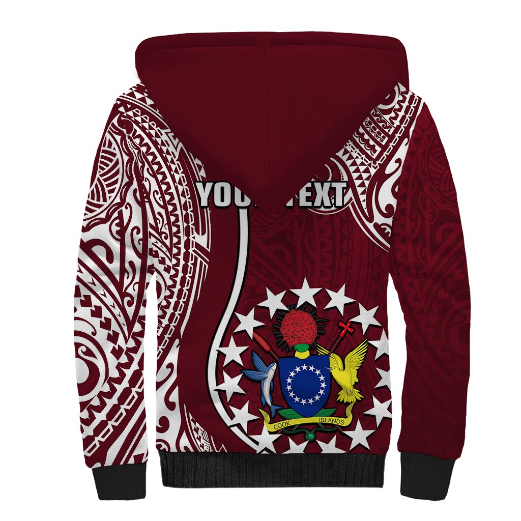 Personalised June 15 Mangaia Gospel Day Mangaia Cook Islands Sherpa Hoodie Maroon Version