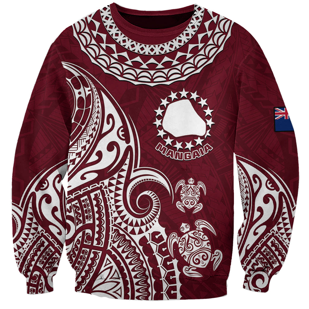 Mangaia Cook Islands Sweatshirt Polynesian Sea Turtle