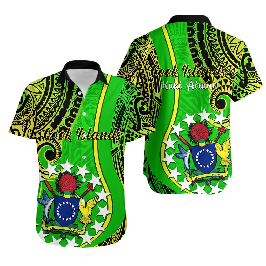 Polynesian Cook Islands Hawaiian Shirt Kuki Airani Coat Of Arms
