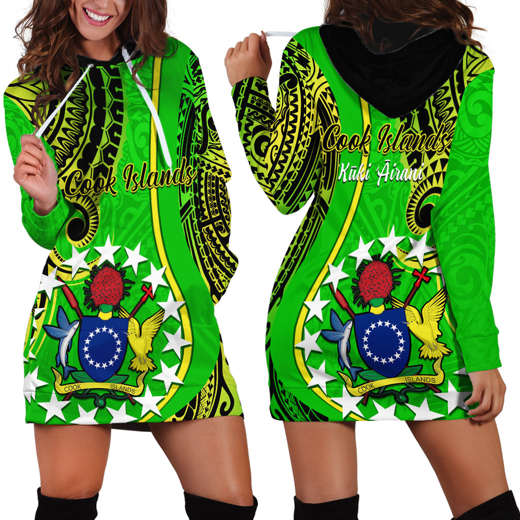 Polynesian Cook Islands Hoodie Dress Kuki Airani Coat Of Arms