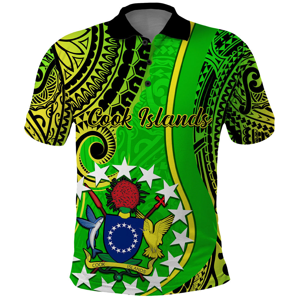 Polynesian Cook Islands Polo Shirt Kuki Airani Coat Of Arms