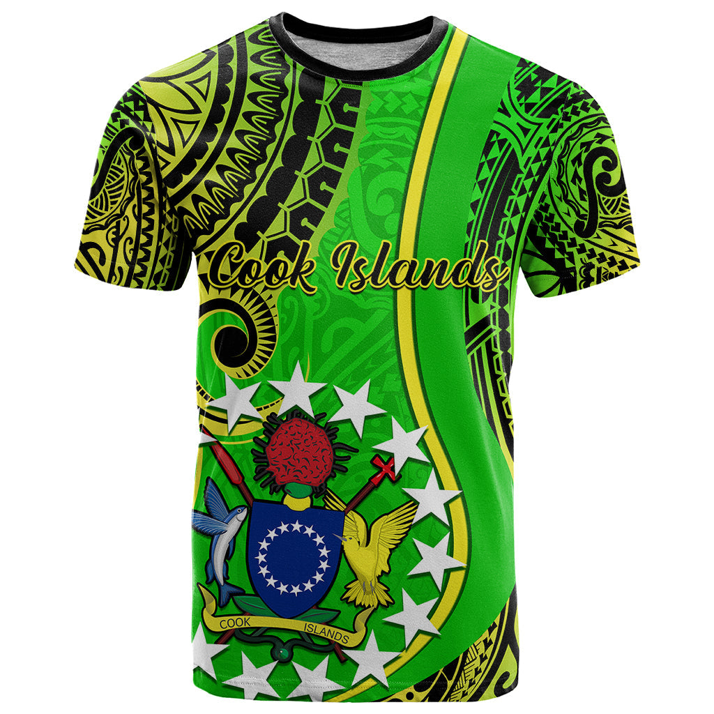 Polynesian Cook Islands T Shirt Kuki Airani Coat Of Arms