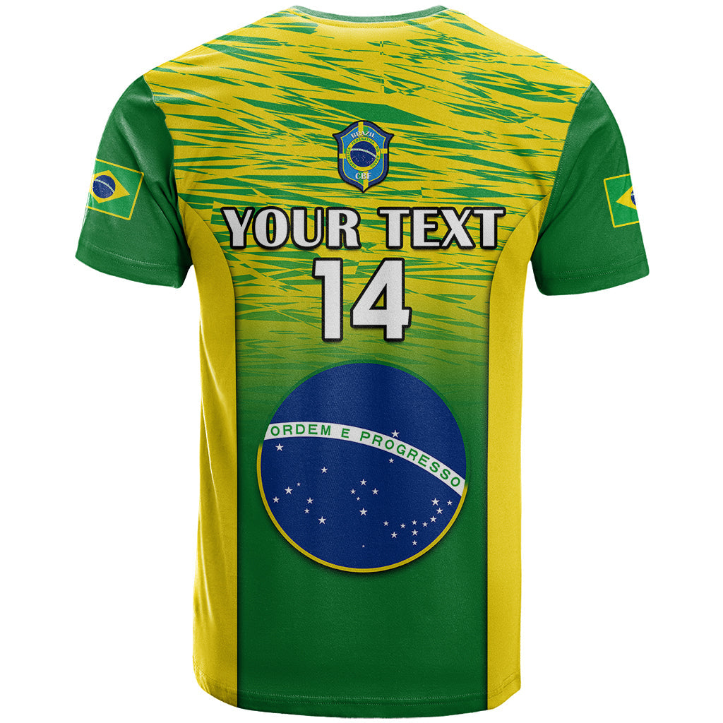 Custom Brazil Football T Shirt 2023 World Cup Go Selecao Gradient Style